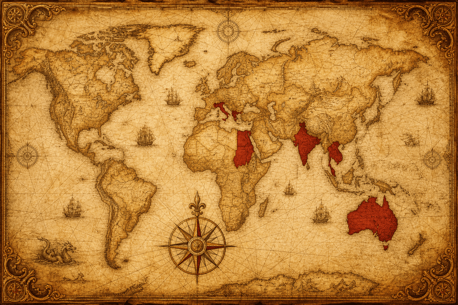 Style Vintage — Carte d'explorateur